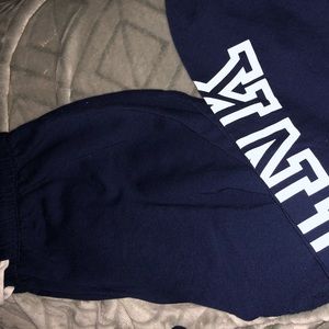 Navy pink logo classic pants